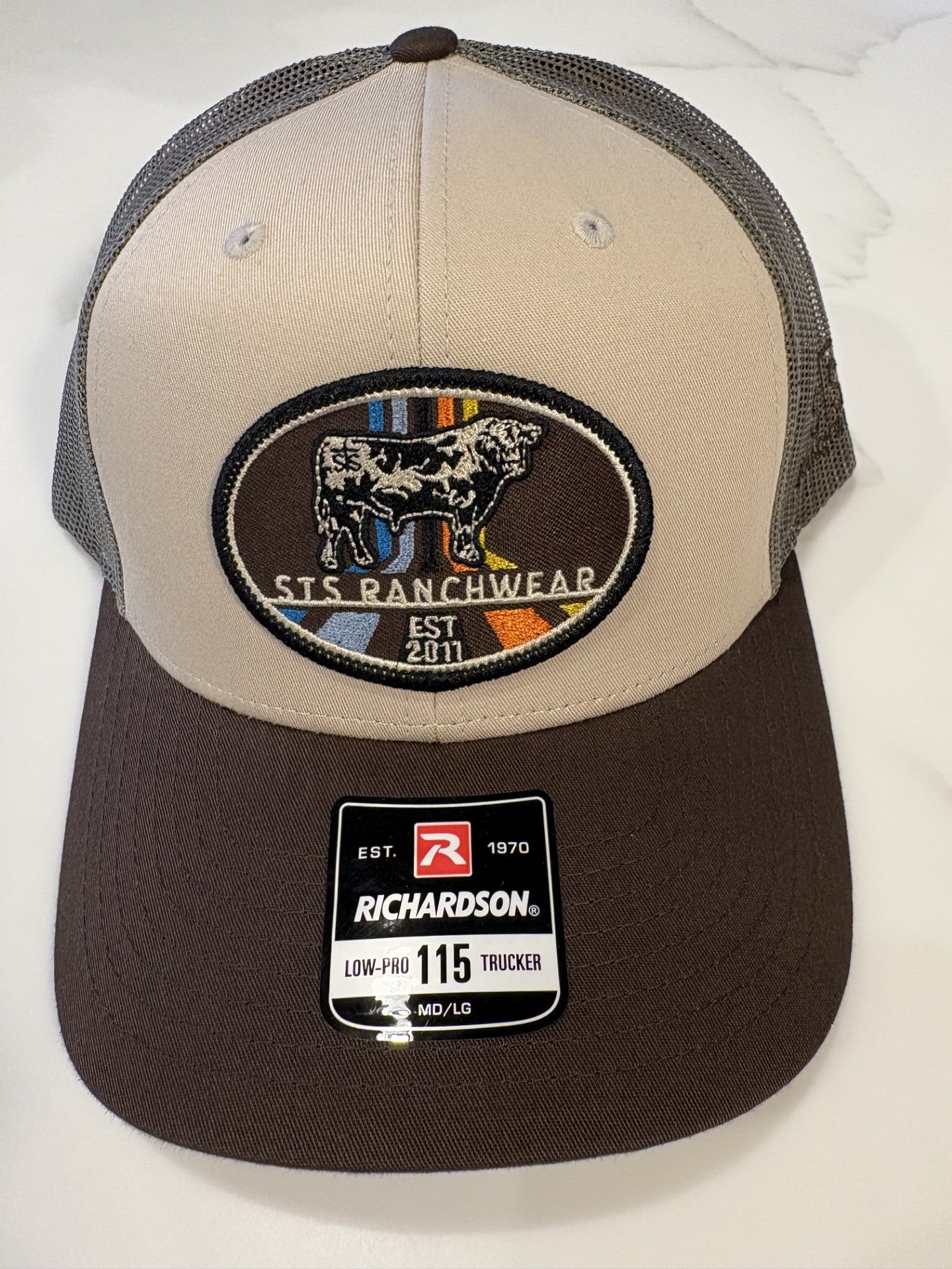 STS Tan/Loden/Brown Mesh Cap - Oval Patch