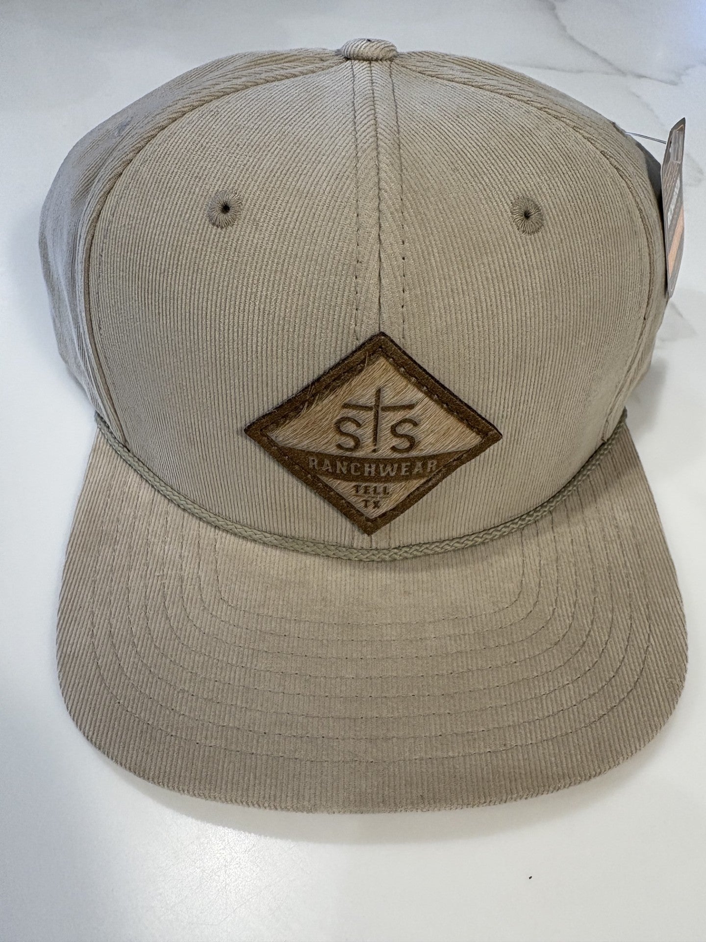 STS Solid Tan Timberline Cap - Cowhide Patch