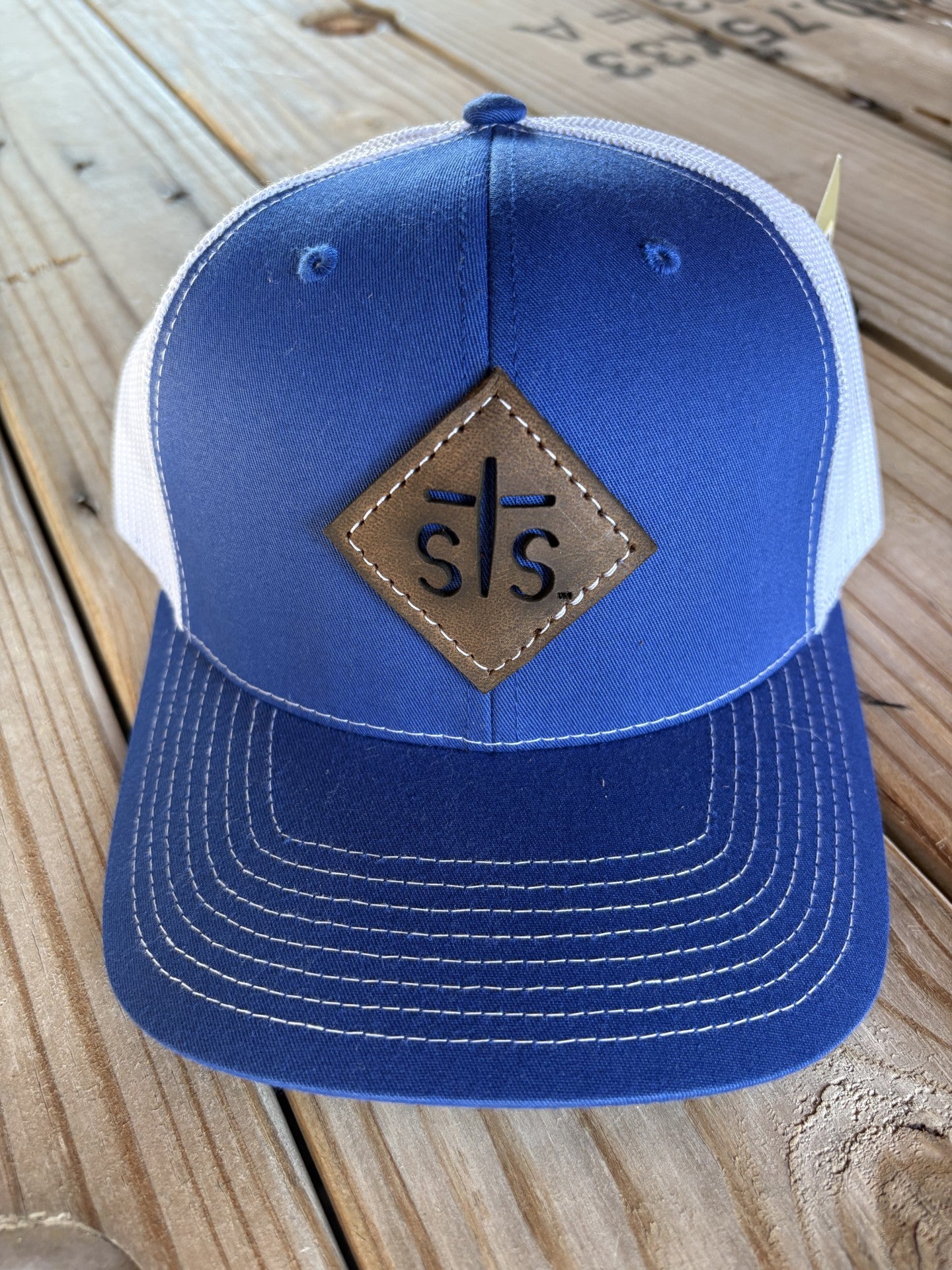 STS Royal/White - Diamond Leather