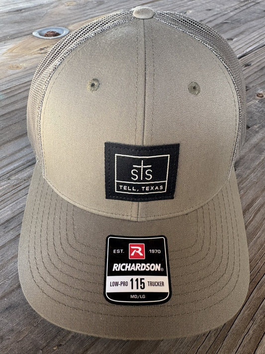 STS Green/Green Mesh Cap - Black Patch