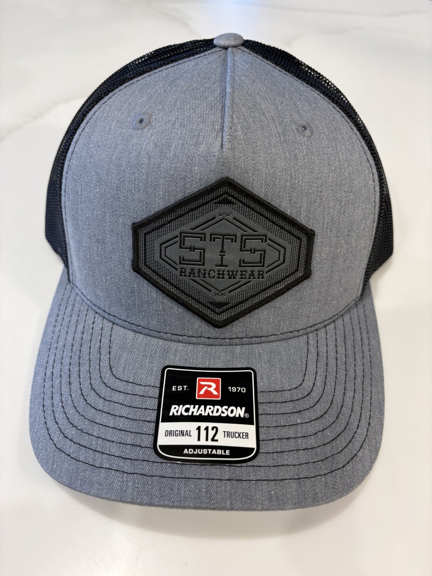 STS Heather Gray/Black Cap - Diamond Patch
