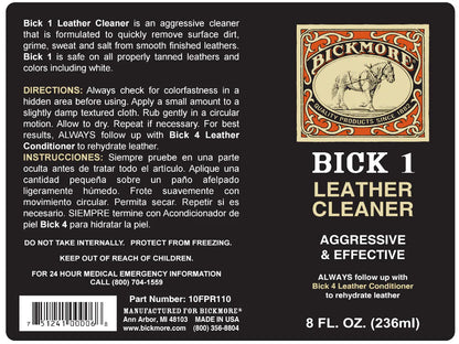 Bick 1 Leather Cleaner, 8 oz
