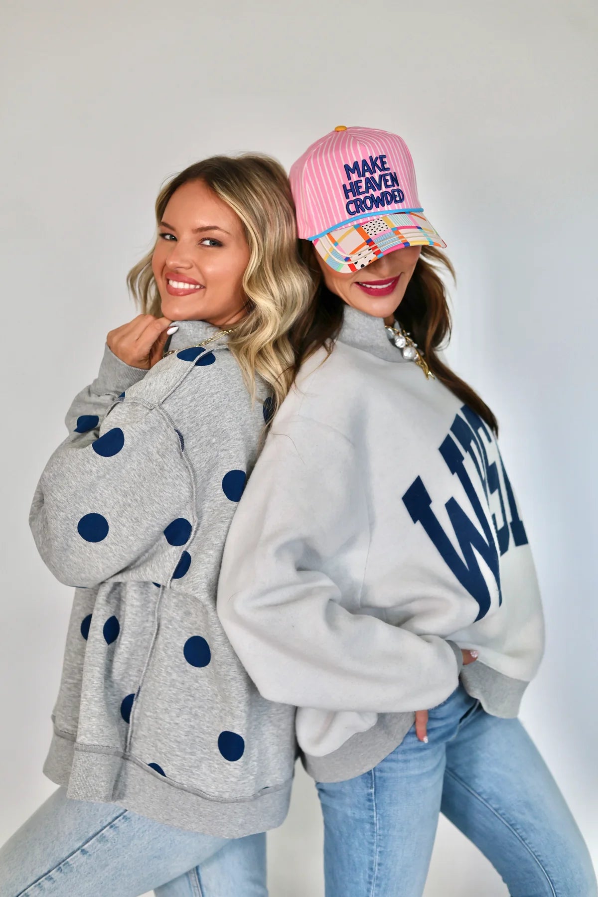 Poppy & Pine Worship Two-Sided Mock Sweatshirt – Women's Faith-Inspired Pullover