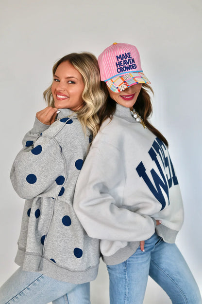 Poppy & Pine Worship Two-Sided Mock Sweatshirt – Women's Faith-Inspired Pullover
