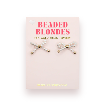 Pearl Bow Earrings