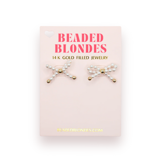 Pearl Bow Earrings