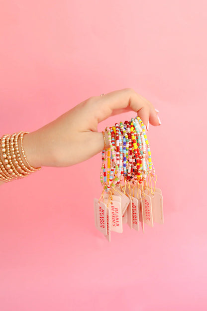 Turq & White Sprinkle Bracelet