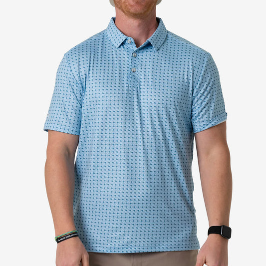 Texas Light Blue Perf Polo