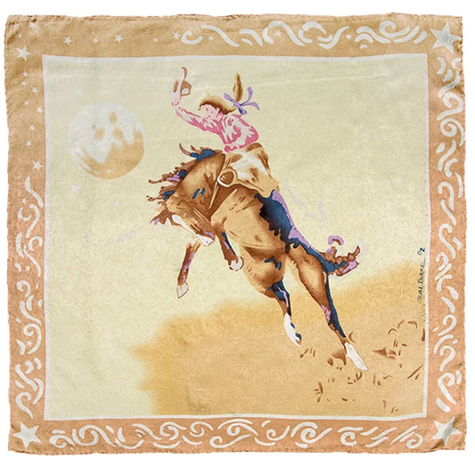 Wyoming Traders 34.5" Limited Edition Blake Tan Silk Scarf