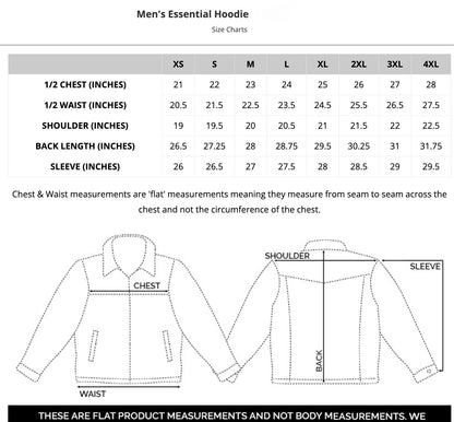 MENS ESSENTIAL HOODIE - HEATHER GRAY