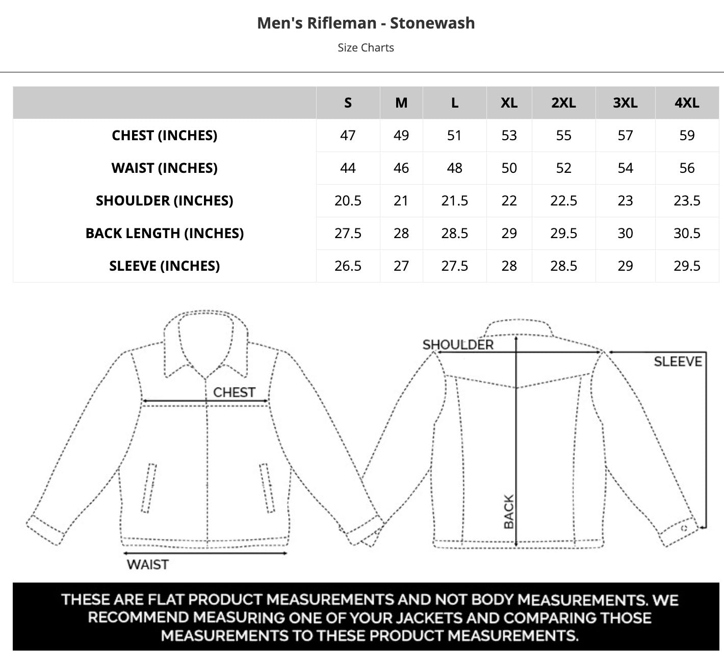 MENS RIFLEMAN STONEWASH