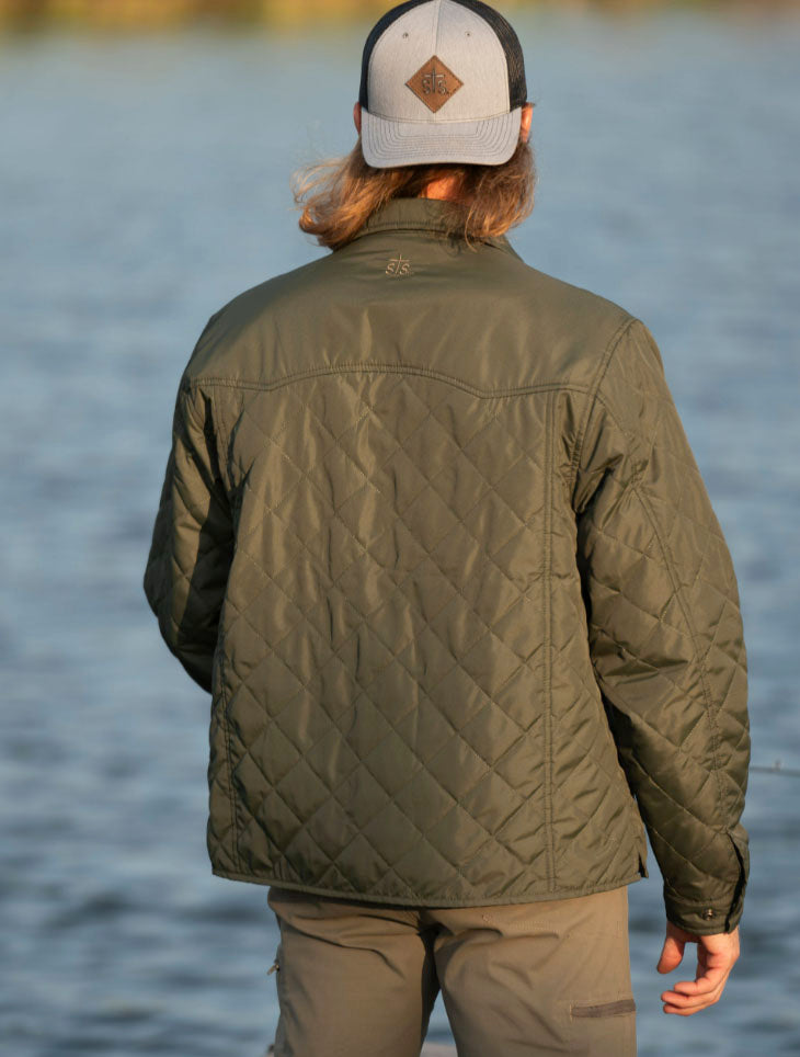 MENS CASSIDY OLIVE QUILTED JACKET