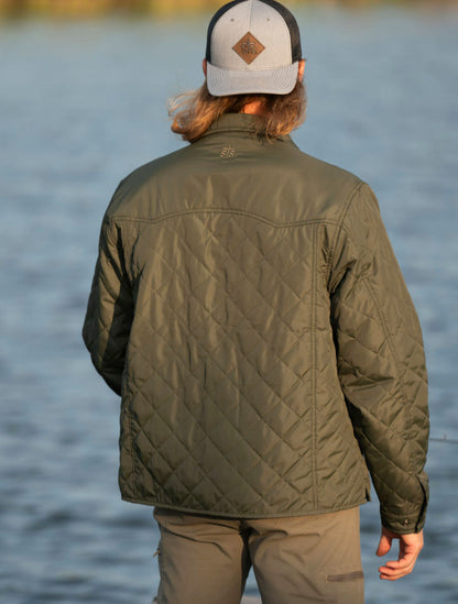 MENS CASSIDY OLIVE QUILTED JACKET