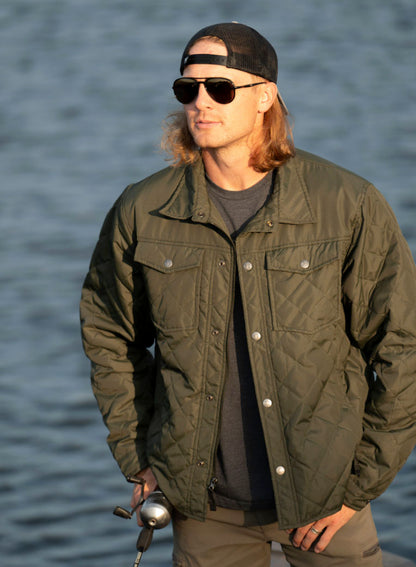 MENS CASSIDY OLIVE QUILTED JACKET