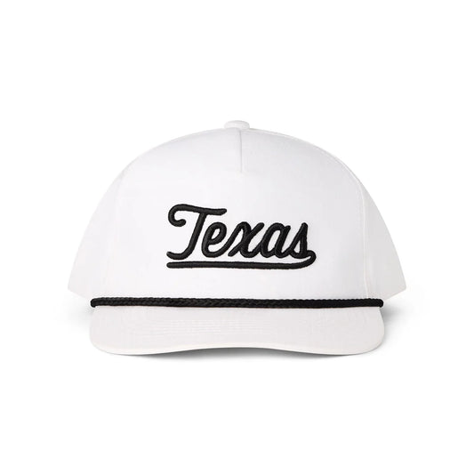 Texas Script Cap - White