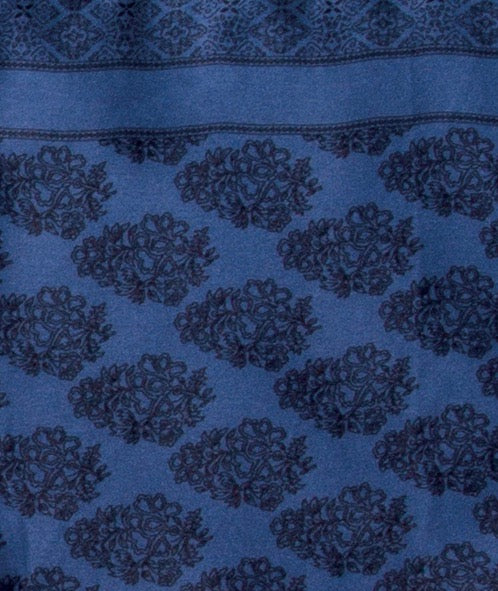 Navy Satin Silk Scarf