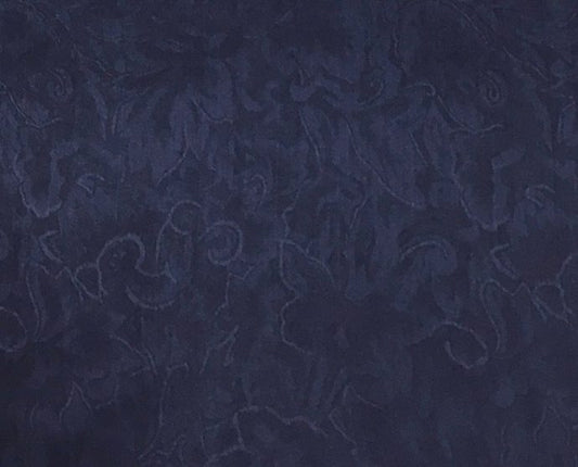 20" Navy Jacquard Silk Scarf