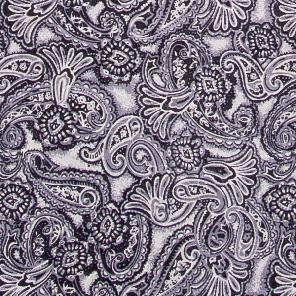 Twilly Silk Paisley Silver Smoke Scarf