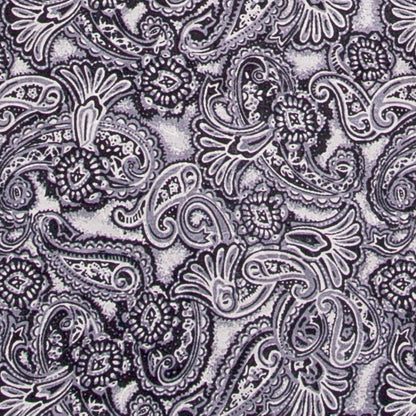 Twilly Silk Paisley Silver Smoke Scarf