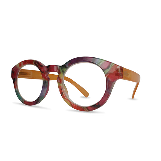 RS Eyeshop Orange Reader Glasses – Stylish Round Reading Glasses