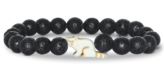 Dash Bracelet-Red Panda Lava Stone