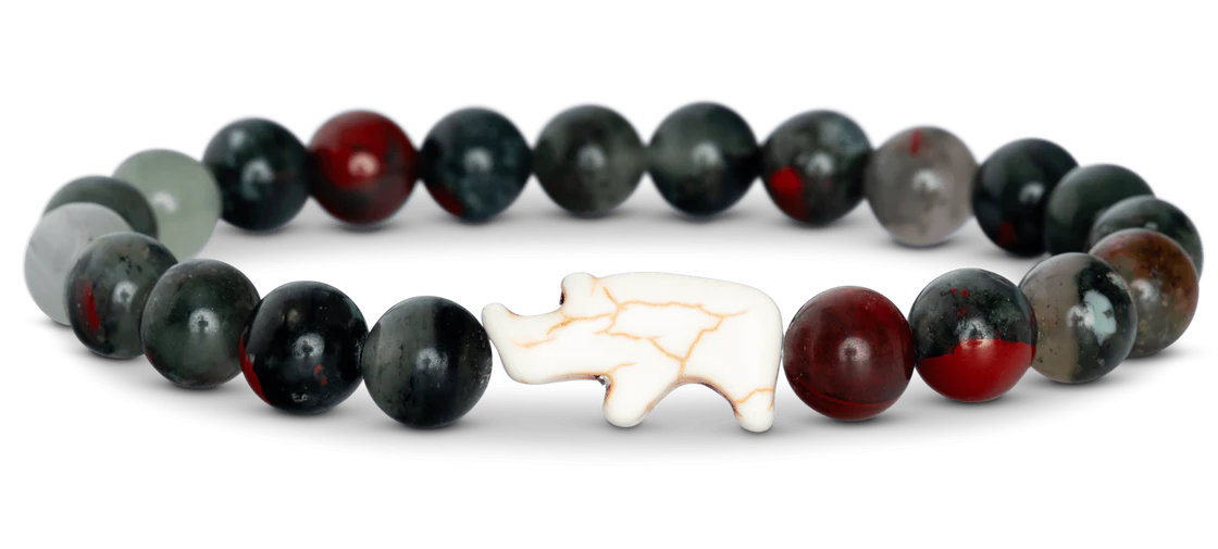 Charge Bracelet-Rhino Savanna Stone