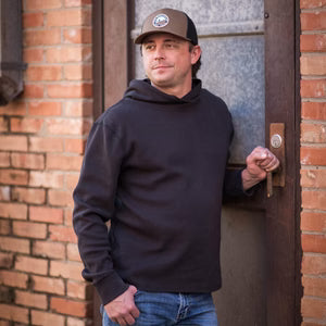 MENS ESSENTIAL HOODIE - BLACK