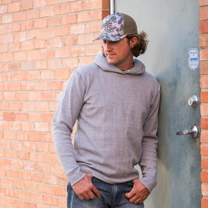 MENS ESSENTIAL HOODIE - HEATHER GRAY