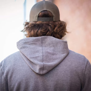 MENS ESSENTIAL HOODIE - HEATHER GRAY