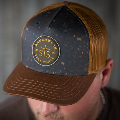 STS Patch Hat - Black Bull Pattern