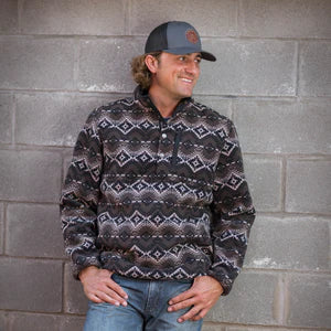 MENS WREN PULLOVER - AZTEC BLACK