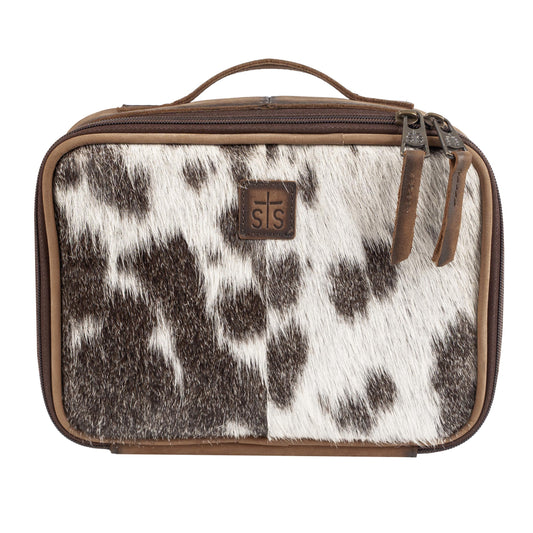 Cowhide Yukon Makeup Organizer