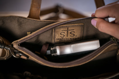 conceal carry in quote inside STS Ranchwear Cowhide Josie Satchel Jennifer Smith STS Ranch