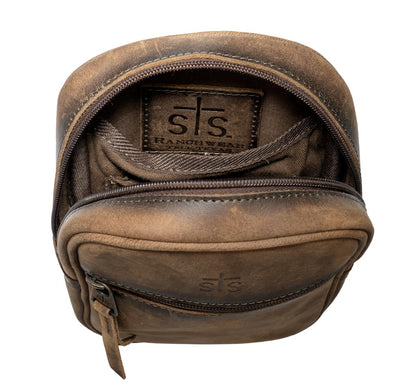 STS Ranchwear Baroness Auzlyn Leather Crossbody Bag Jennifer Smith STS Ranchwear interior product image showing pocket