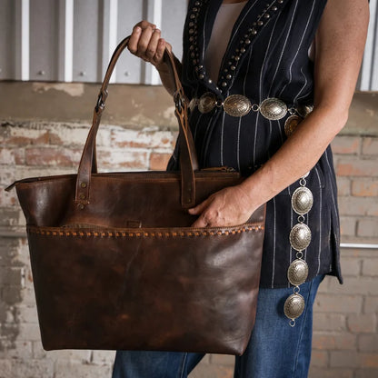 STS Ranchwear Bandera Chocolate Carry All Tote