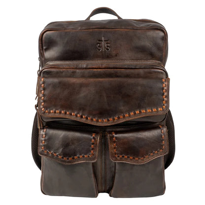 STS Ranchwear Bandera Chocolate Leather Backpack