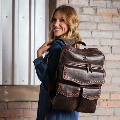 STS Ranchwear Bandera Chocolate Leather Backpack