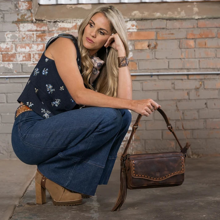 STS Ranchwear Bandera Chocolate Leather Shoulder Bag