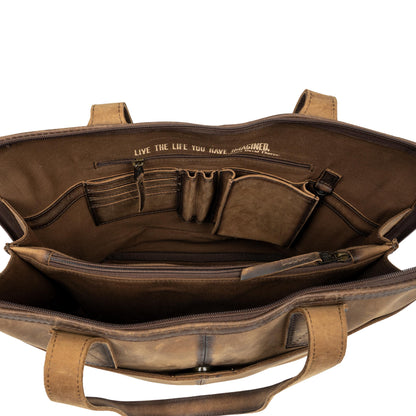 Cowhide Laptop Shopper
