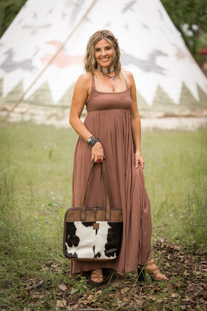 Cowhide Laptop Shopper