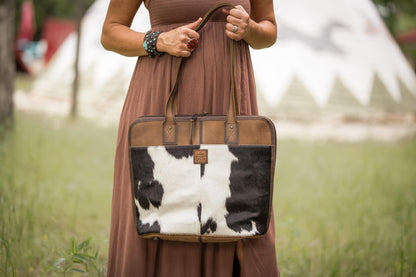 Cowhide Laptop Shopper