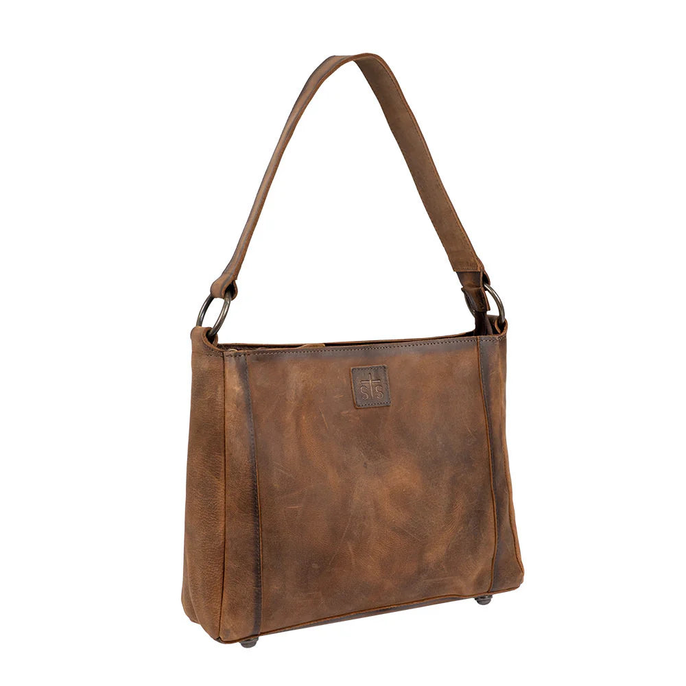 STS Ranchwear Baroness Sterling Leather Shoulder Bag Jennifer Smith STS Ranch bag 3/4 view