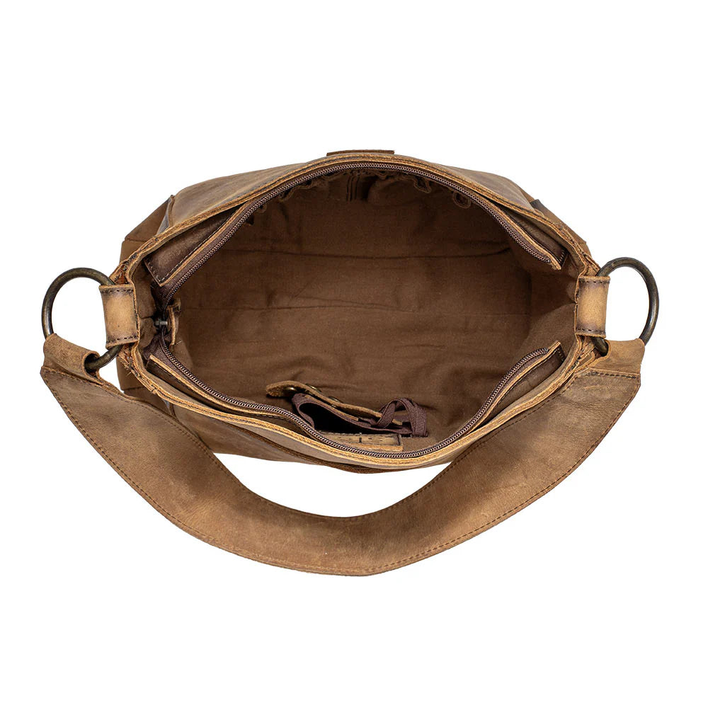 STS Ranchwear Baroness Sterling Leather Shoulder Bag Jennifer Smith STS Ranch bag interior with concealed carry