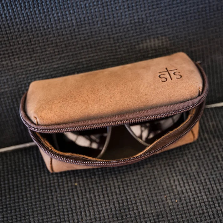 STS Ranchwear Foreman Leather Sunglass Case
