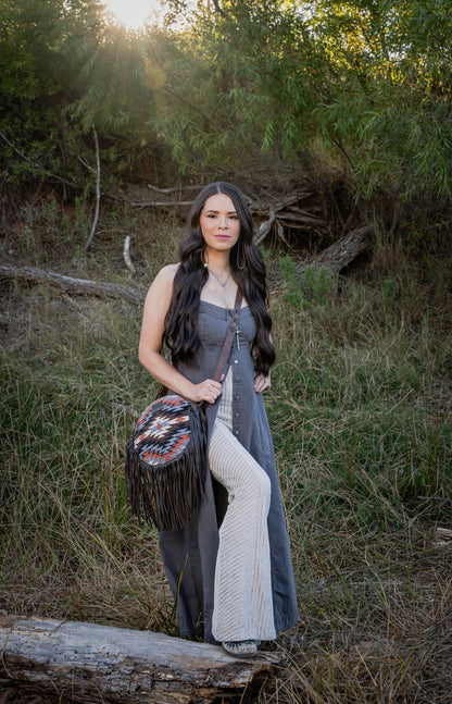Guadalupe Serape Sage Crossbody