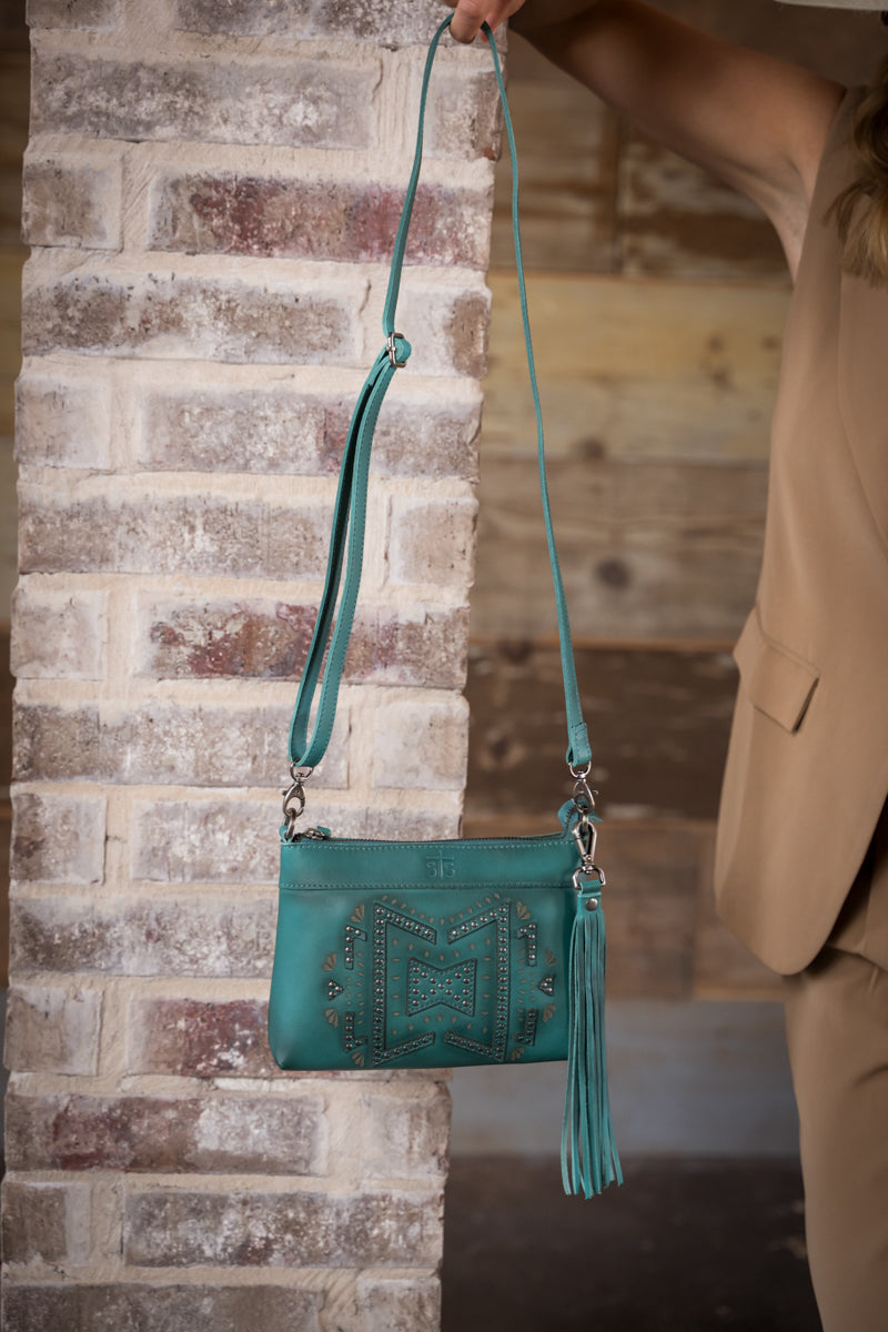 STS Ranchwear Wayfarer Turquoise Grace Leather Crossbody Bag
