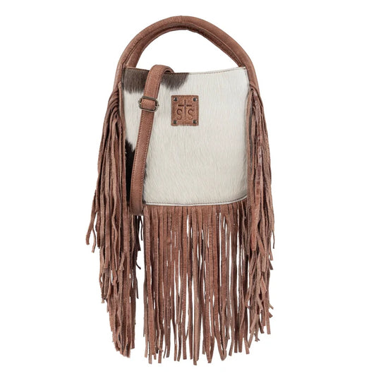 STS Ranchwear Indie Cowhide Sugar Satchel – Brown Leather Western Handbag
