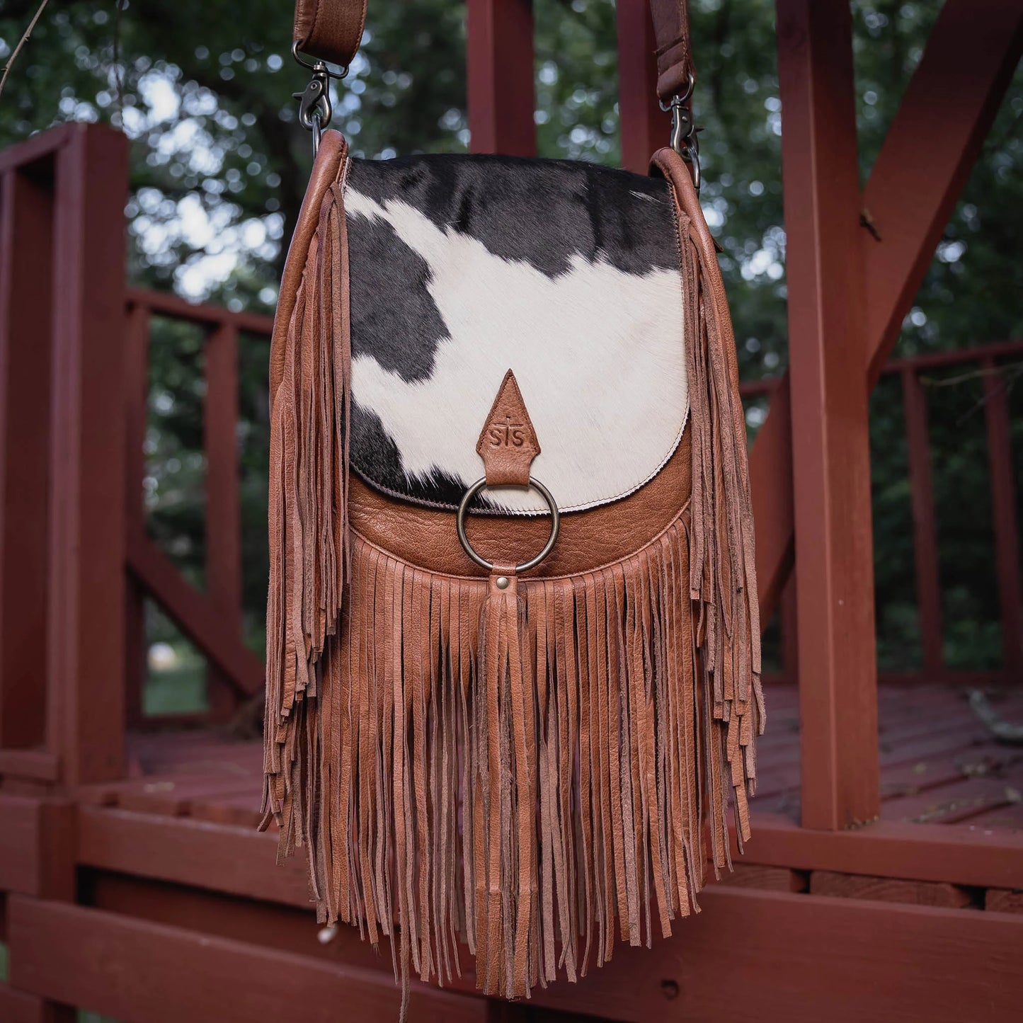Indie Cowhide Saddle Bag Brown