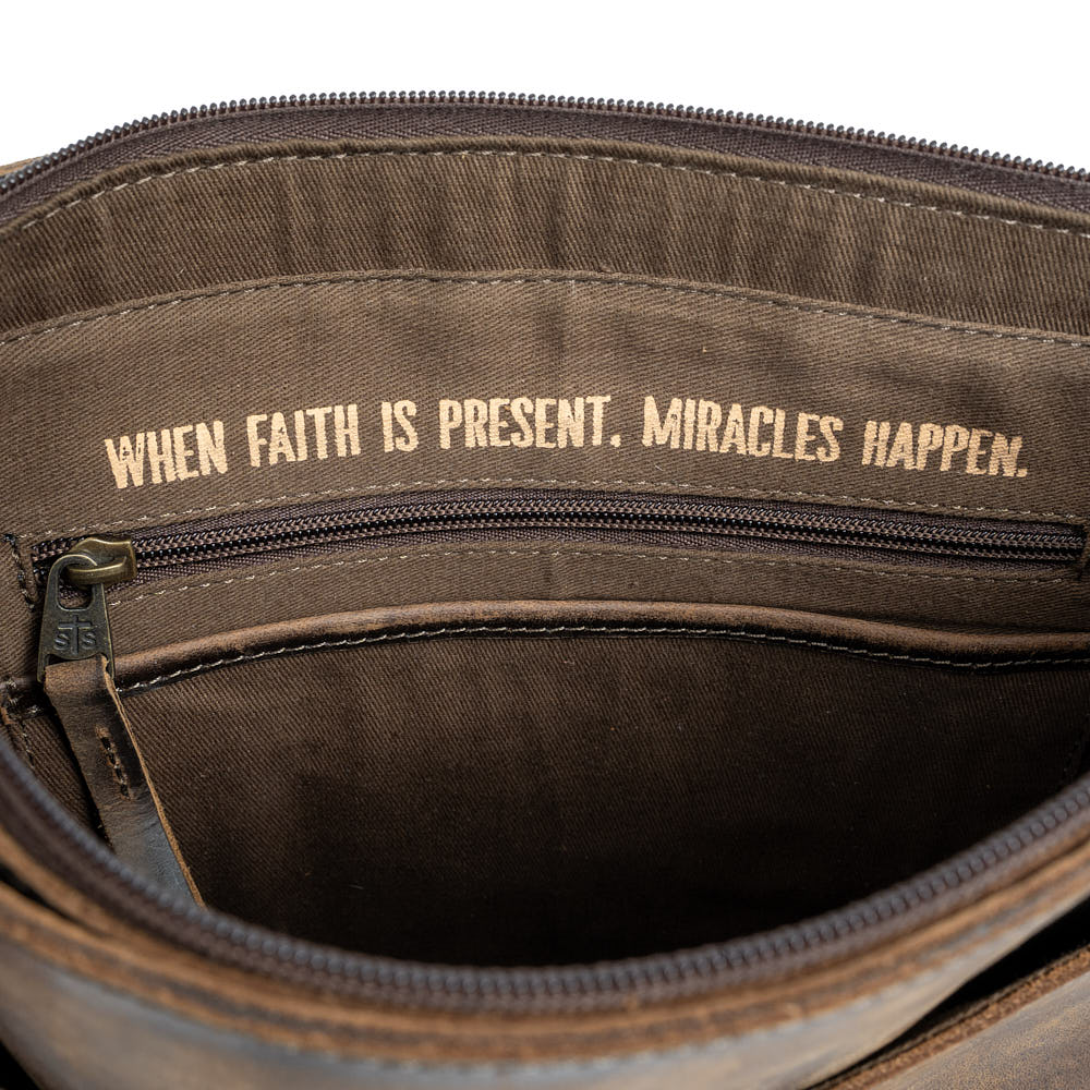 STS Ranchwear Baroness Olivia distressed leather crossbody bag
western leather crossbody purse by STS Ranchwear brown distressed leather western handbag Jennifer Smith STS Ranch interior quote