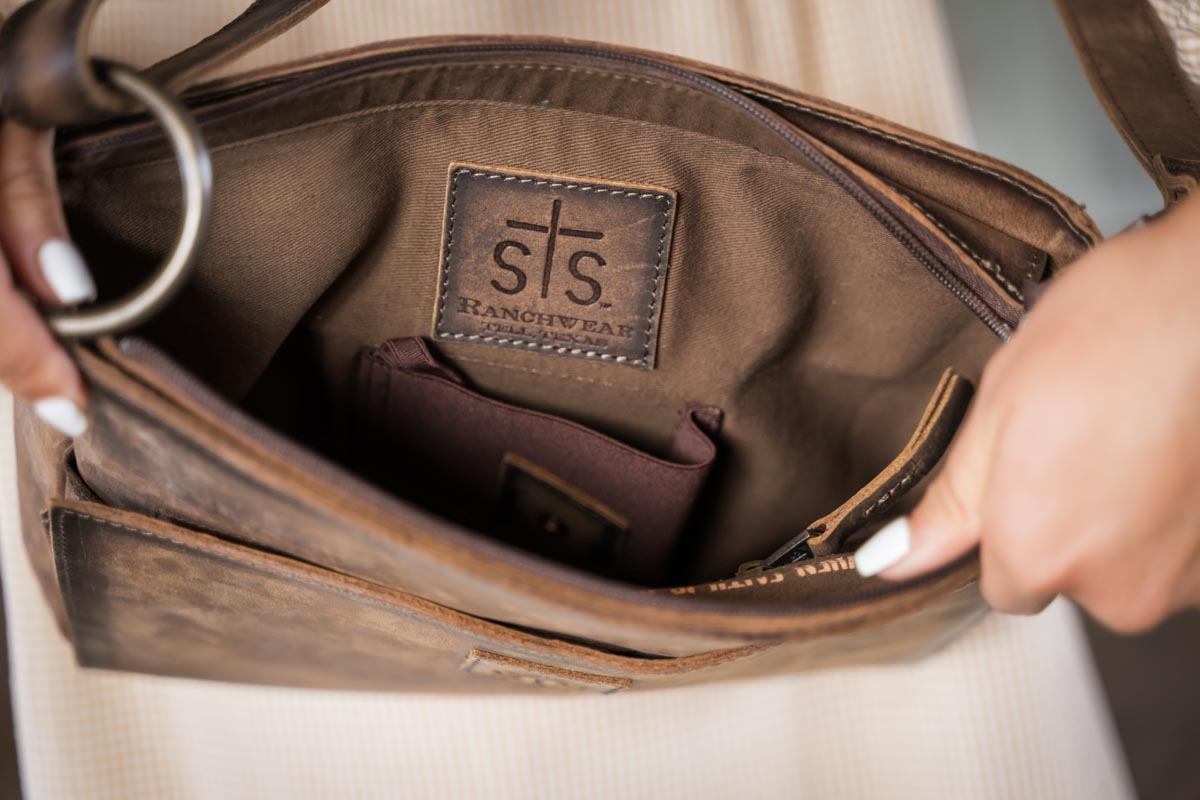 STS Ranchwear Baroness Olivia distressed leather crossbody bag
western leather crossbody purse by STS Ranchwear brown distressed leather western handbag Jennifer Smith STS Ranch concealed carry holder